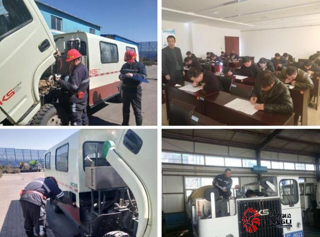 煤礦企業舉行防爆無軌膠輪車駕駛員驗收考試