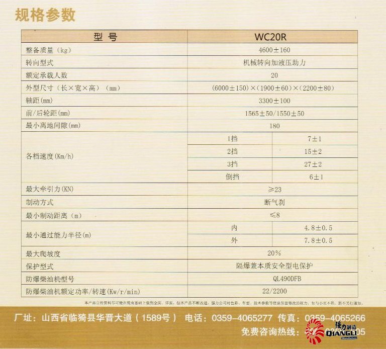 煤礦運人膠輪車參數